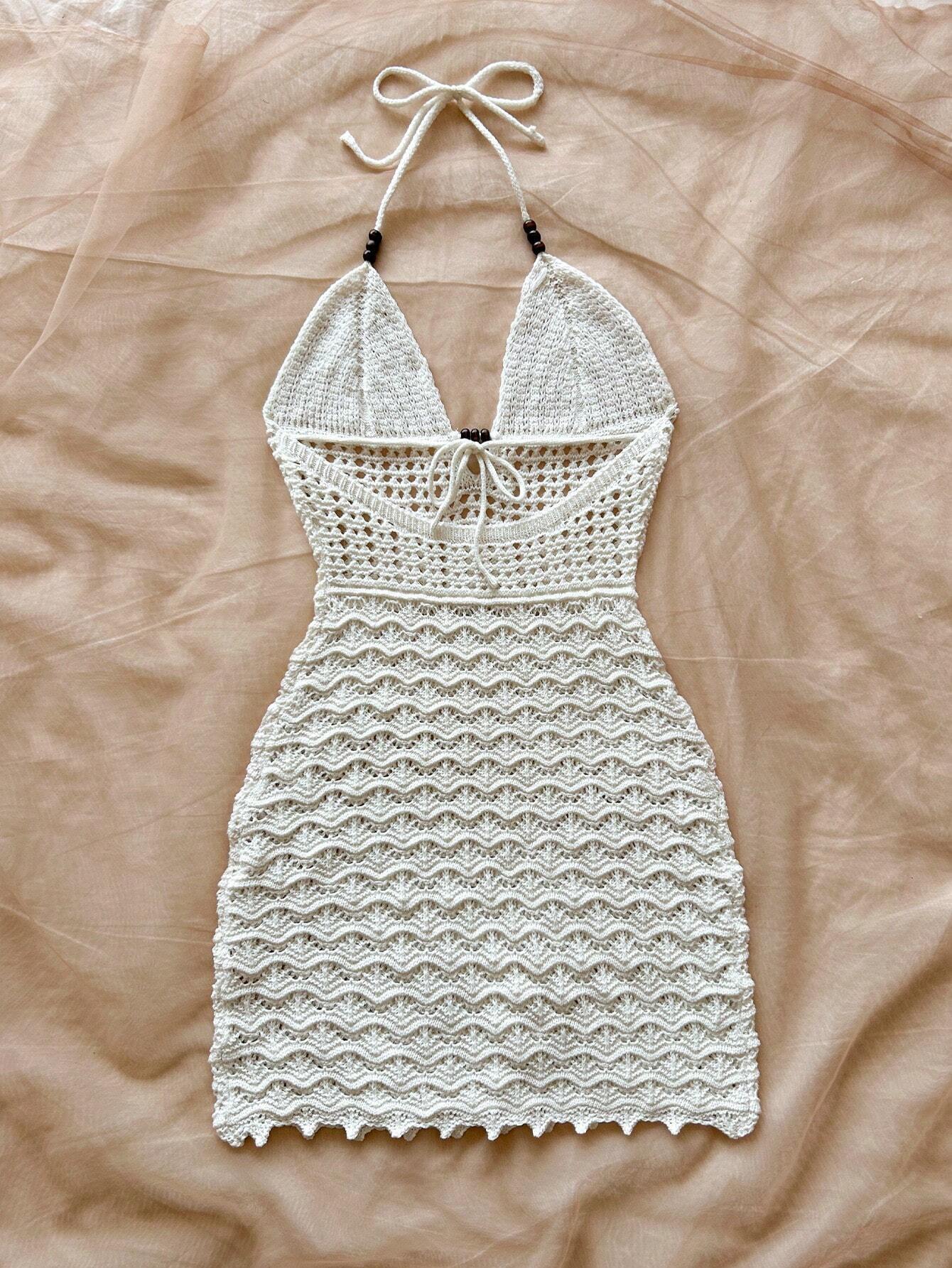 Knitted Beach Cover Up Dress