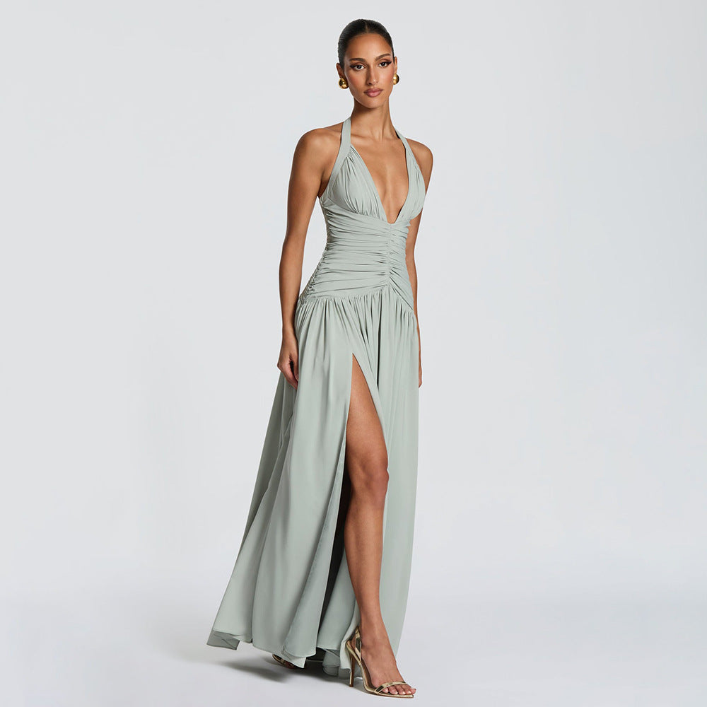Party Halter Neck Fishtail Dress