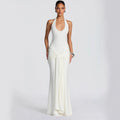 U-Neck Ribbon Bodycon Dress
