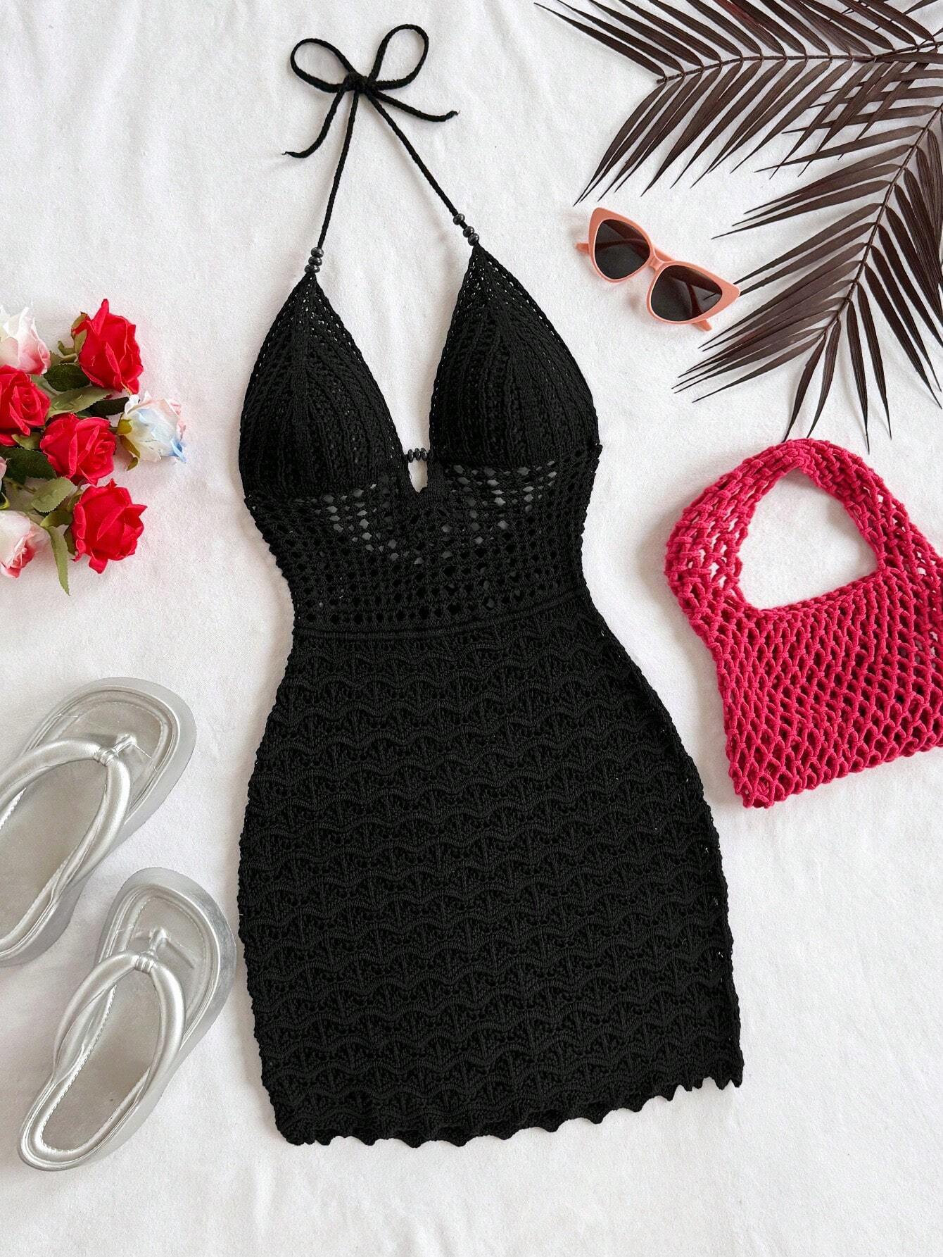 Knitted Beach Cover Up Dress