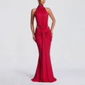 Elegant High Neck Bodycon Long Dress